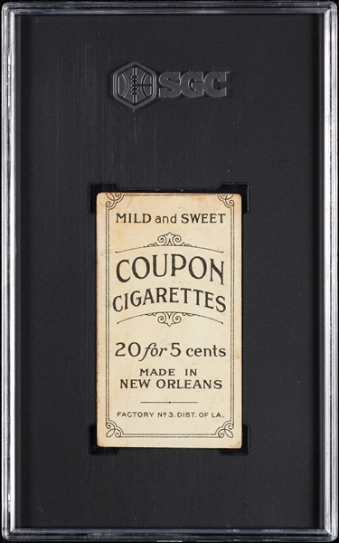 1914 T213 Coupon Cigarettes (Type 2) Bob Groom SGC Authentic