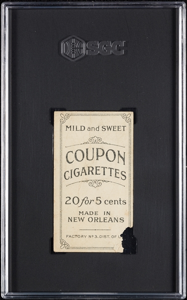 1914 T213 Coupon Cigarettes (Type 2) Harry Davis Philadelphia Amer. SGC Authentic