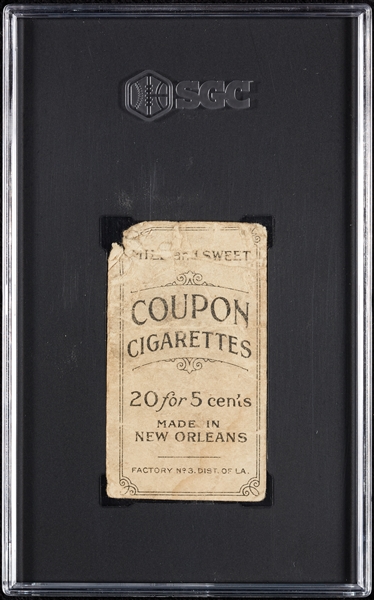 1914 T213 Coupon Cigarettes (Type 2) Dots Miller SGC Authentic