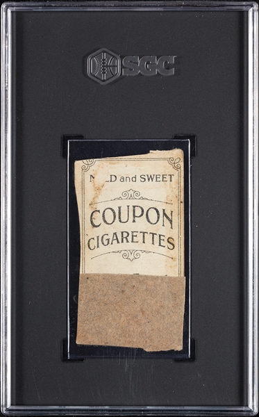 1914 T213 Coupon Cigarettes (Type 2) Frank Chance Batting, New York SGC Authentic 