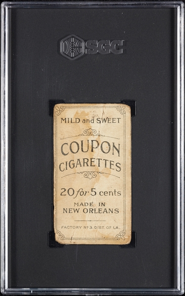 1914 T213 Coupon Cigarettes (Type 2) Larry Doyle Batting SGC 1