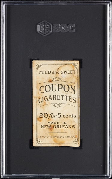 1914 T213 Coupon Cigarettes (Type 2) George Mullin Indianapolis SGC Authentic