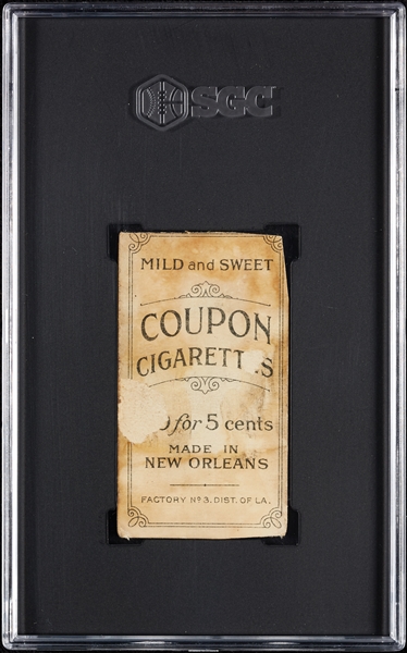 1914 T213 Coupon Cigarettes (Type 2) Tim Jordan Toronto SGC Authentic