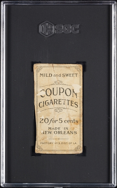 1914 T213 Coupon Cigarettes (Type 2) Nap Rucker Brooklyn, Nat. SGC Authentic