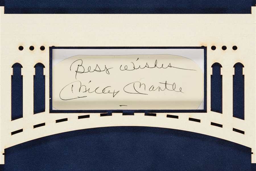 Mickey Mantle & Roger Maris Dual-Signed Yankees Framed Display
