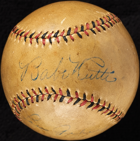 Babe Ruth & Lou Gehrig Dual-Signed Goldsmith & Sons Baseball (JSA)