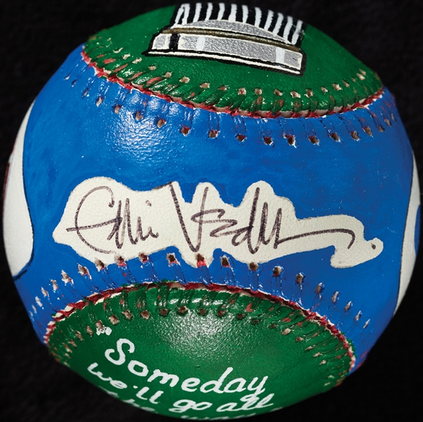 Eddie Vedder Signed Justin Deavers Hand-Painted Baseball (JSA)