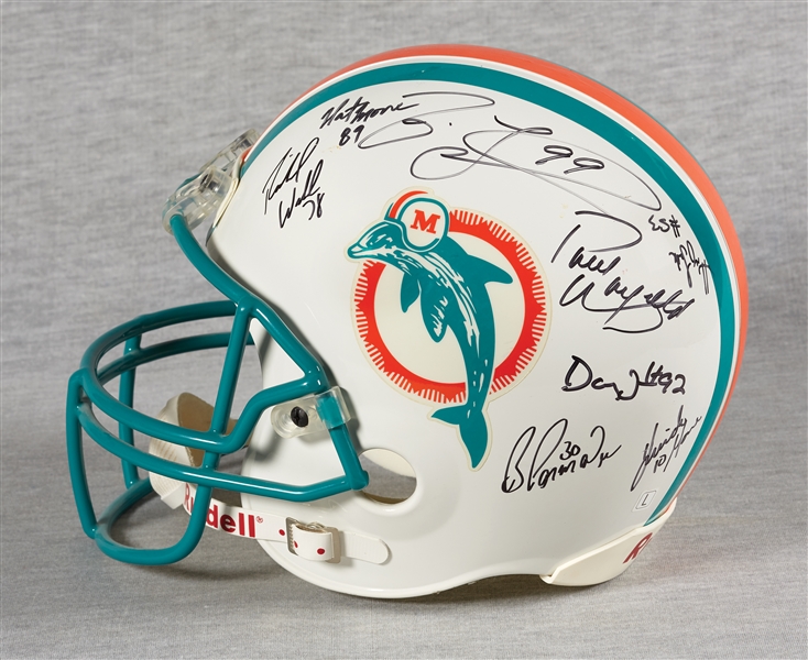 Miami Dolphins Greats Multi-Signed Full-Size Helmet (BAS)