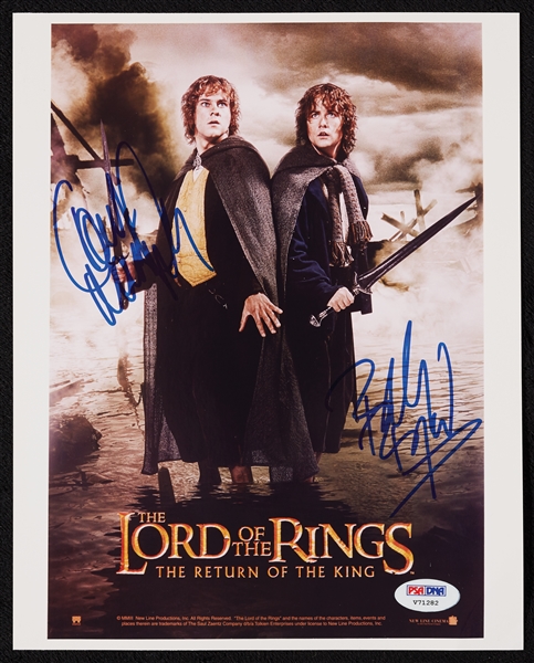Dominic Monaghan & Billy Boyd Signed 8x10 Lord of the Rings Photo (PSA/DNA)