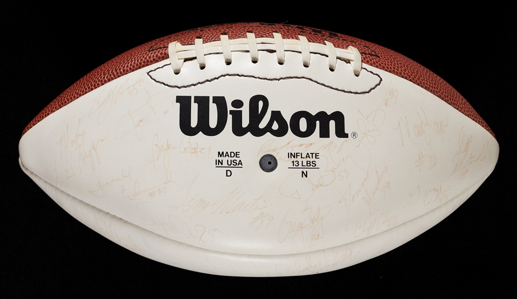 1992 Miami Dolphins Team-Signed White Panel Wilson Football with Dan Marino