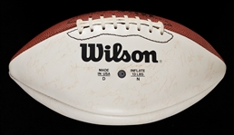 1992 Miami Dolphins Team-Signed White Panel Wilson Football with Dan Marino