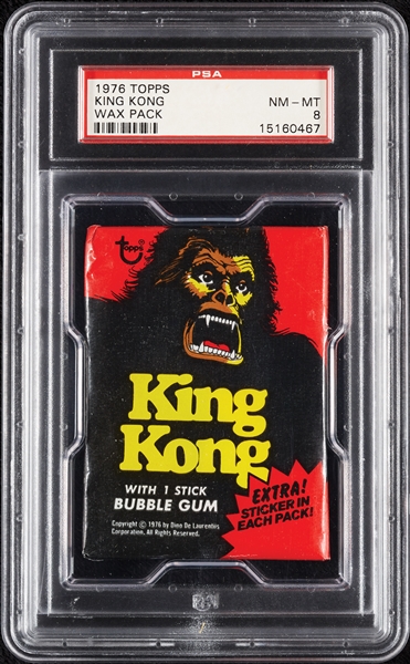 1976 Topps King Kong Wax Pack (Graded PSA 8)