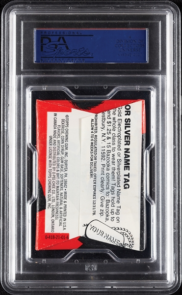 1976 Topps King Kong Wax Pack (Graded PSA 8)