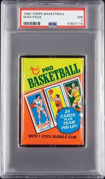 1980 Topps Basketball Wax Pack (Graded PSA 7)