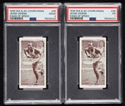 1939 WA & AC Churchman Jesse Owens PSA-Graded Pair (2)