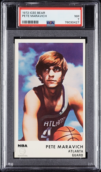 1972 Icee Bear Pete Maravich PSA 7