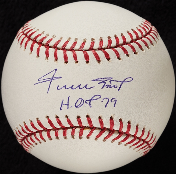 Willie Mays Single-Signed OML Baseball Inscribed HOF 79 (JSA)