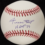Willie Mays Single-Signed OML Baseball Inscribed "HOF 79" (JSA)