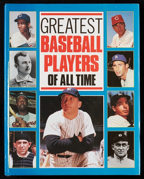 Multi-Signed Greatest Baseball Players of All-Time Book with 39 Signatures with Williams, Mays, Aaron