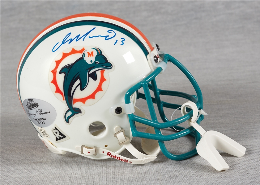 Dan Marino Signed Dolphins Mini-Helmet (BAS)