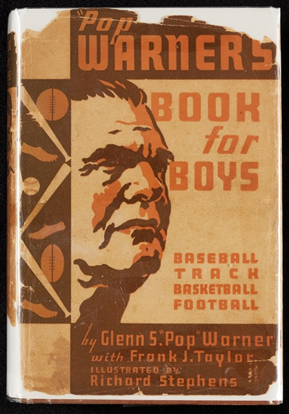 Glenn Pop Warner Signed Book for Boys Hardcover First Edition (JSA)