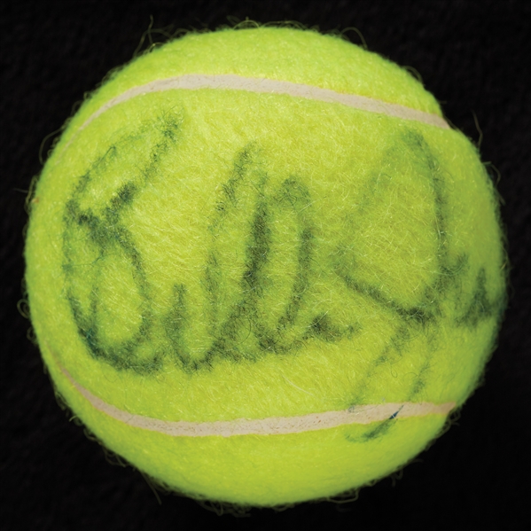 Billie Jean King Single-Signed Tennis Ball