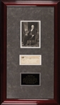 Daniel Webster Signed Check Framed Display (BAS)