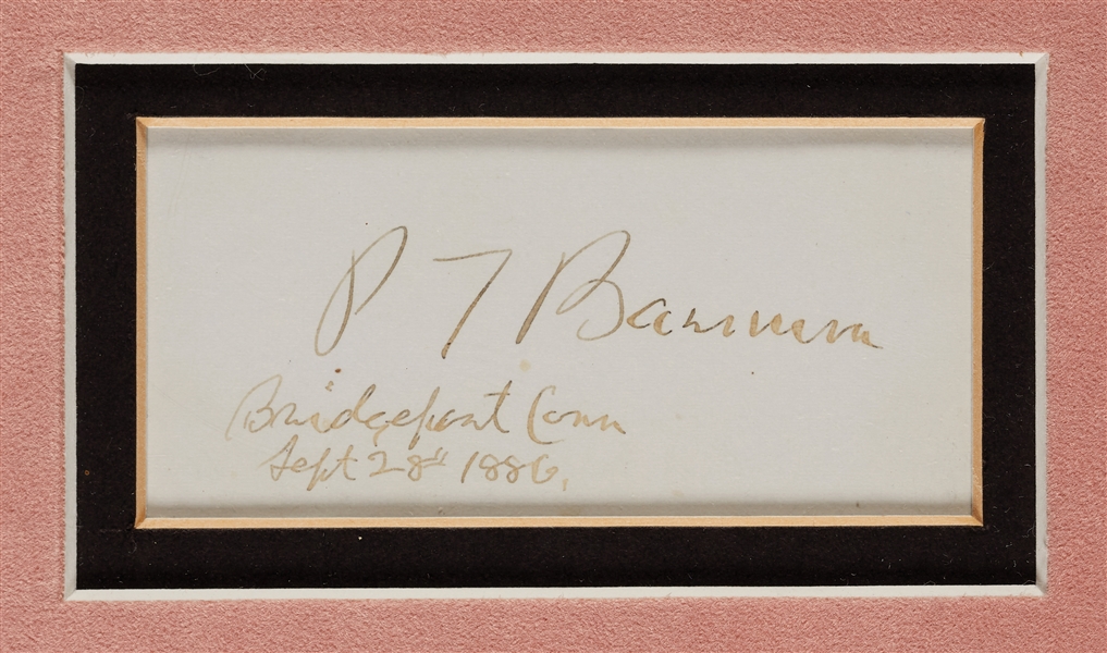 P.T. Barnum Cut Signature Framed Display (BAS)