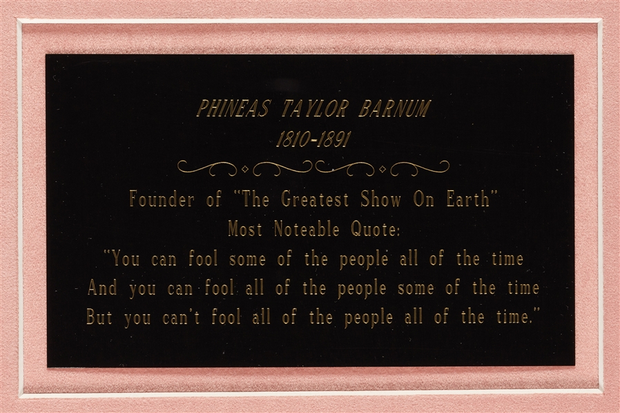P.T. Barnum Cut Signature Framed Display (BAS)