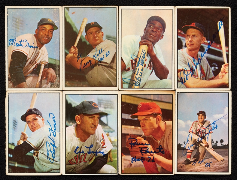 Signed 1953 Bowman Color Group (46)
