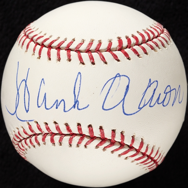 Hank Aaron Single-Signed OML Baseball (Steiner)