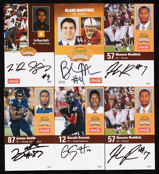 Signed 2014-2020 Senior Bowl Cards Hoard (710)