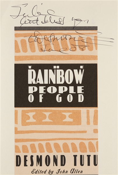 Desmond Tutu Signed The Rainbow People of God Book (PSA/DNA)