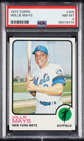 1973 Topps Willie Mays No. 305 PSA 8