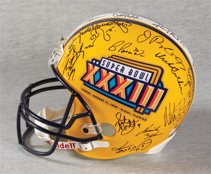Super Bowl XXXIII Multi-Signed Full-Size Helmet with Peyton Manning, HOFers (BAS)