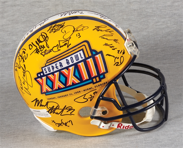 Super Bowl XXXIII Multi-Signed Full-Size Helmet with Peyton Manning, HOFers (BAS)