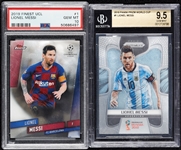 Lionel Messi Gem Mint Graded Pair with 2018 Panini Prizm World Cup (2)