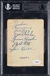 1930s Multi-Signed Album Page with Mel Ott, Chuck Klein, 15 Others (JSA) (BAS)
