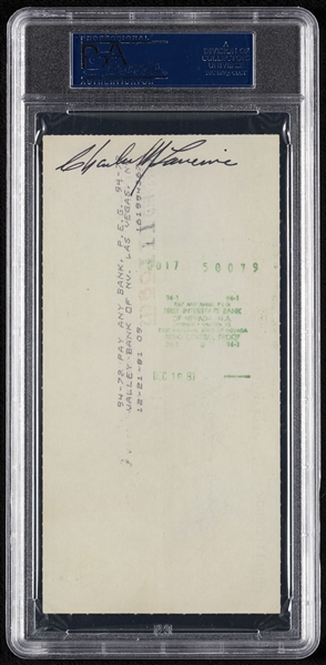 Sammy Davis Jr. Signed Check (1981) (PSA/DNA)