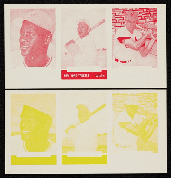 1960 Clemente/Berra/Boyer Bazooka Panel With Six Color Proofs (7)