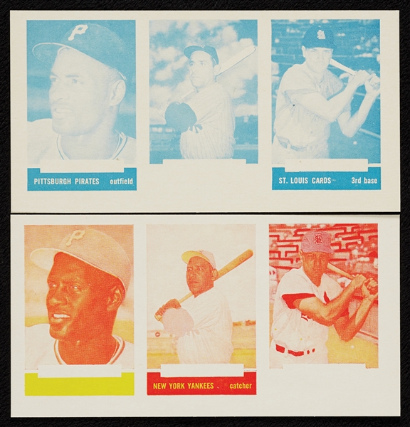 1960 Clemente/Berra/Boyer Bazooka Panel With Six Color Proofs (7)