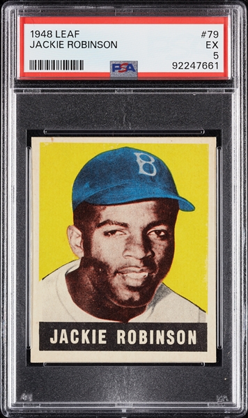 1948 Leaf Jackie Robinson RC No. 79 PSA 5