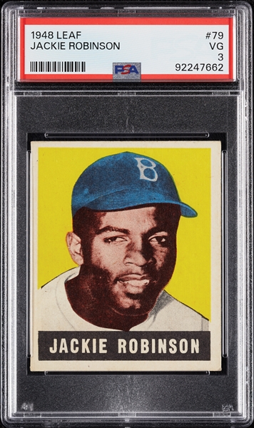 1948 Leaf Jackie Robinson RC No. 79 PSA 3