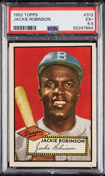 1952 Topps Jackie Robinson No. 312 PSA 5.5