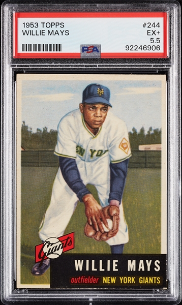 1953 Topps Willie Mays No. 244 PSA 5.5