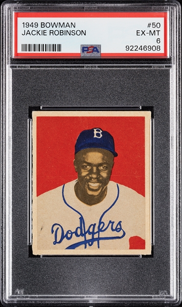 1949 Bowman Jackie Robinson No. 50 PSA 6