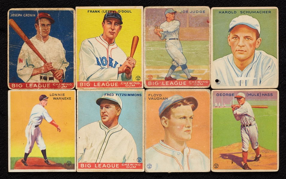 1933 Goudey Baseball Partial Set, 21 HOFers (178/240)