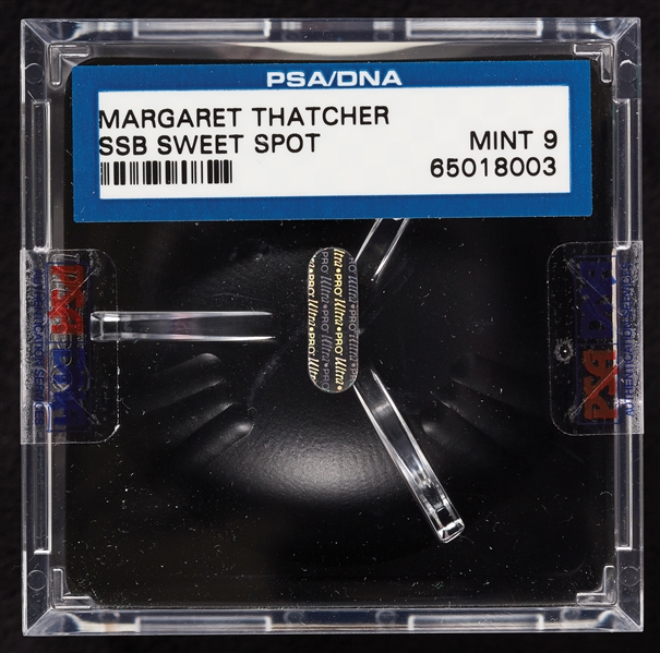 Margaret Thatcher Single-Signed OML Baseball (Graded PSA/DNA 9)