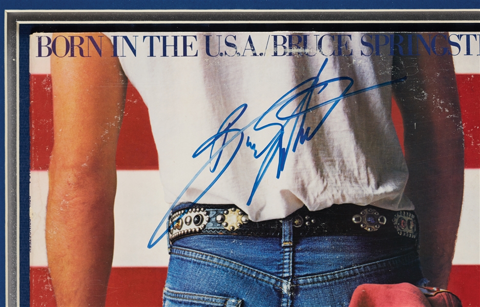 Bruce Springsteen Signed Born in the USA Album in Framed Display (Fanatics) (PSA/DNA)