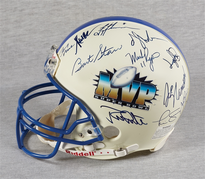 Super Bowl MVPs Multi-Signed Full-Size Helmet with 26 Signatures (Fanatics) (BAS)